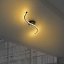 Opviq Yılan - 13278 Lámpara de araña de metal negra con LED integrado